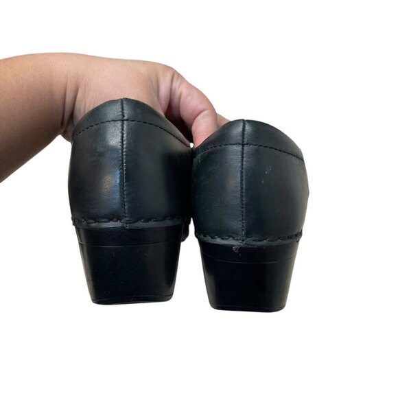 DANSKO Stacie Black Oiled Leather Clogs Slip On Work Shoes Size 39 US 8.5-9 - Picture 4 of 9